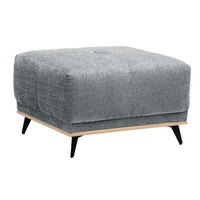 HOCKER in Textil Anthrazit  - Anthrazit/Schwarz, Modern, Holz/Textil (73/47/73cm) - home24