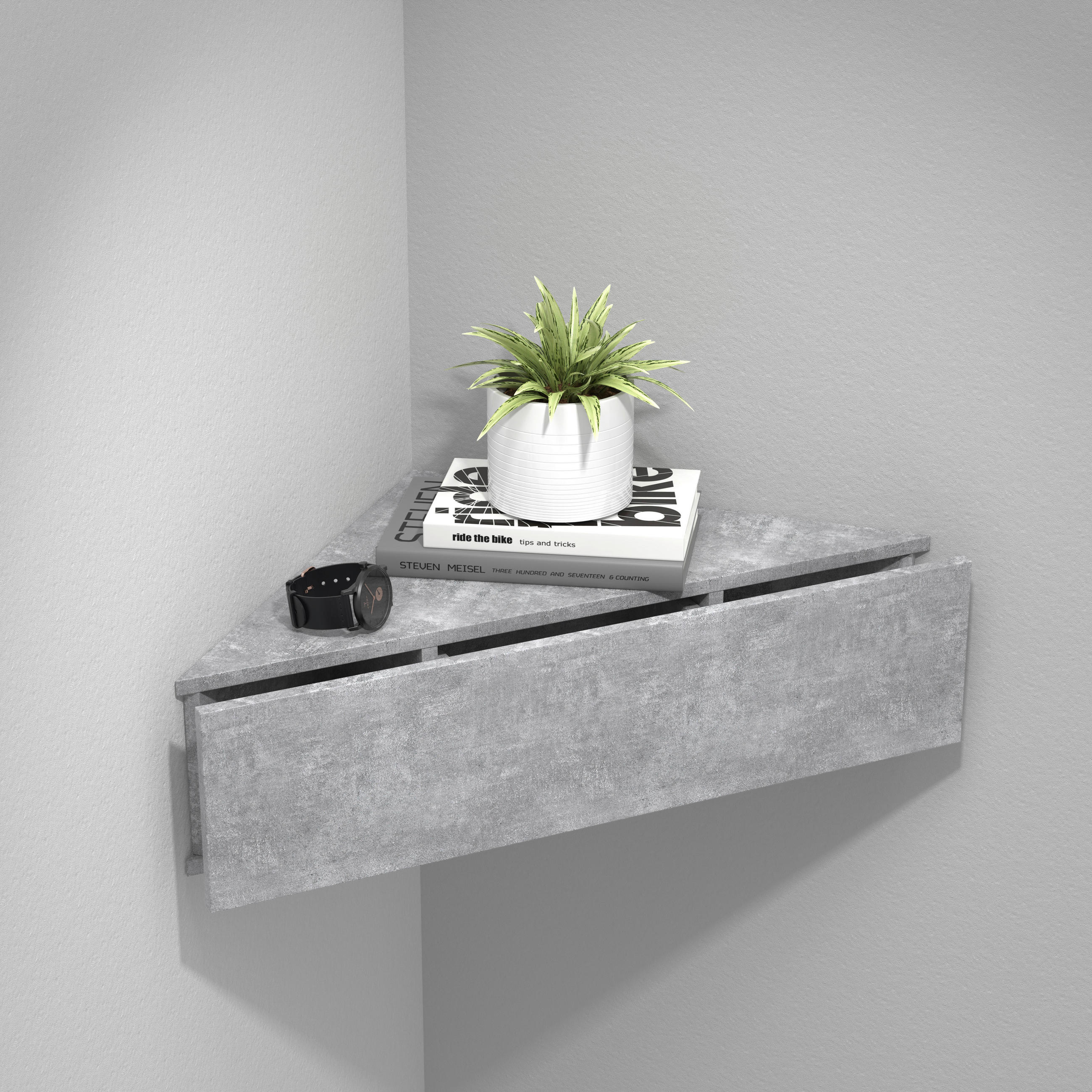NACHTSCHRANK 60/15/42,4 cm  - Grau, MODERN, Holzwerkstoff (60/15/42,4cm) - MID.YOU