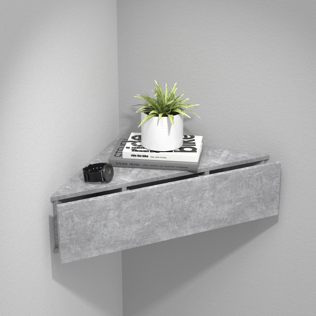 NACHTKÄSTCHEN 60/15/42,4 cm  in Grau  - Grau, Modern, Holzwerkstoff (60/15/42,4cm) - MID.YOU