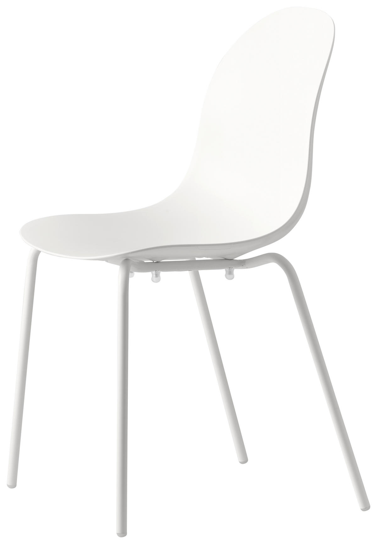 GARTENSTUHL-SET Edelstahl Weiß  - Weiß, Basics, Kunststoff/Metall (44,5/84/51cm) - Connubia 