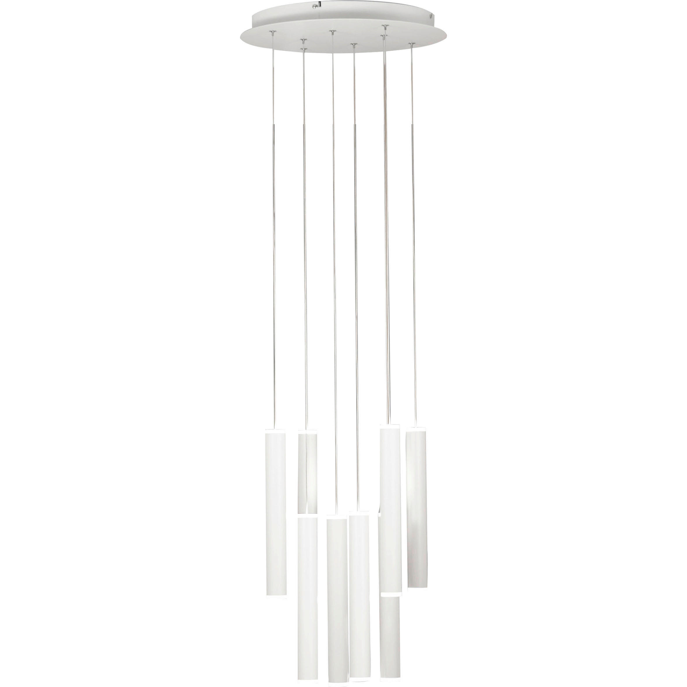 Fabas Luce Led-Pendelleuchte Prado Weiß 200 cm