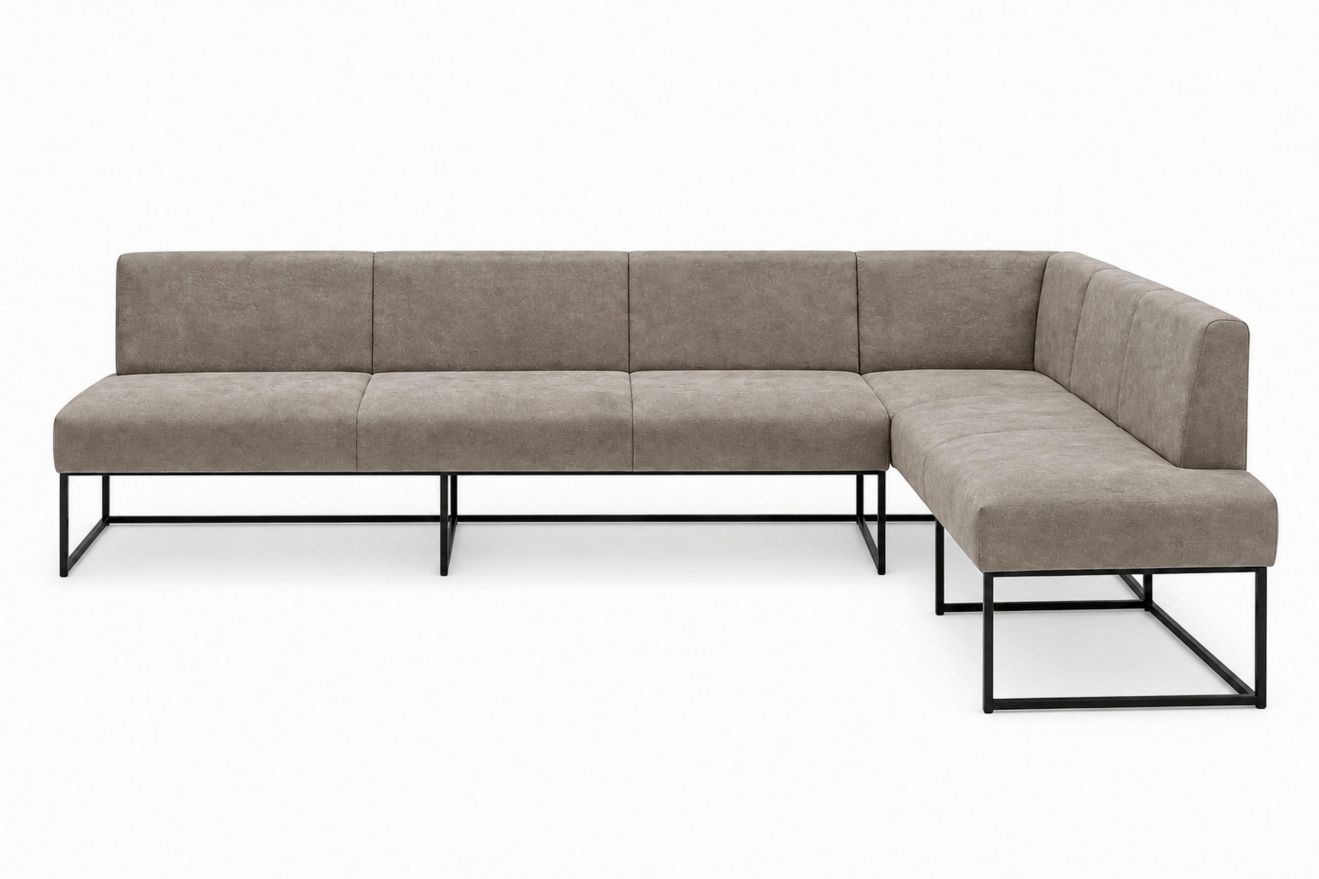 UGAONA KLUPA  siva   - siva/crna, Moderno, drvo/metal (265/199cm) - Livetastic
