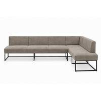 UGAONA KLUPA  siva   - siva/crna, Moderno, drvo/metal (265/199cm) - Livetastic