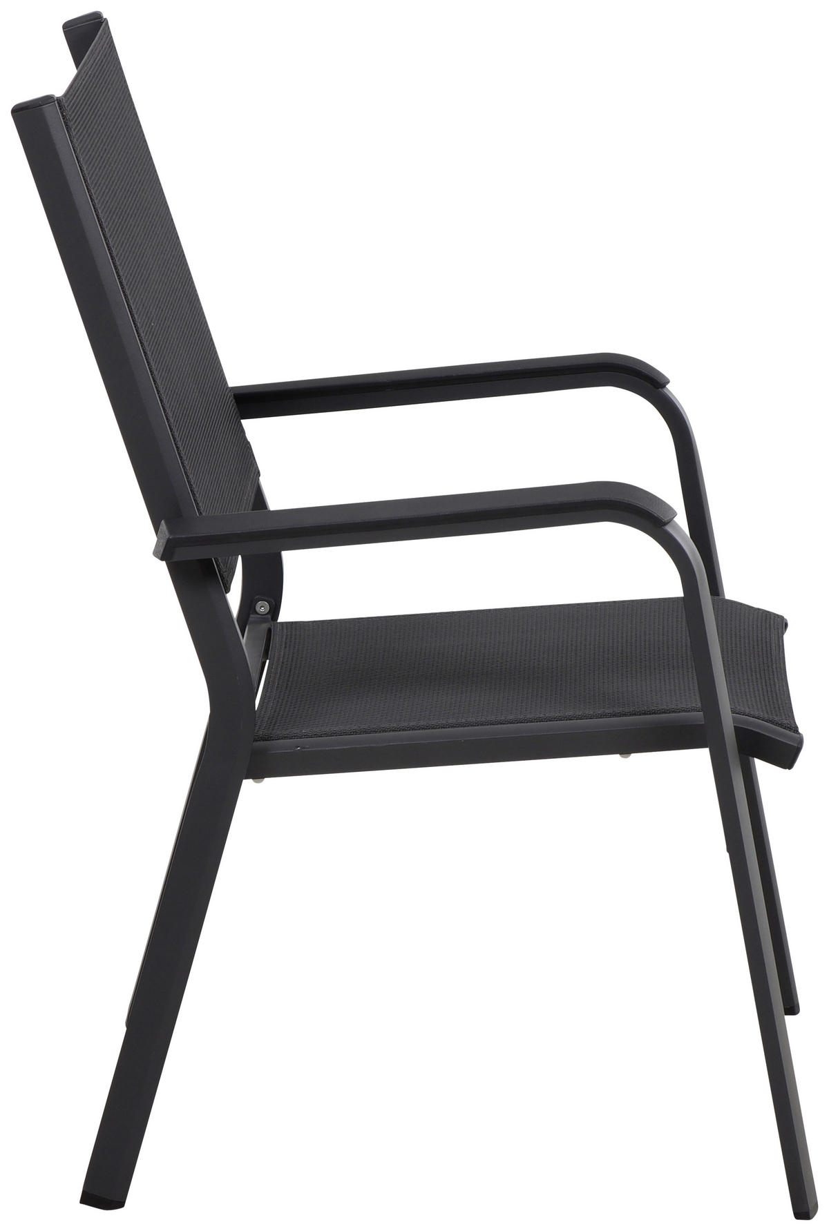 STAPELSESSEL Aluminium Anthrazit, Schwarz  - Anthrazit/Schwarz, KONVENTIONELL, Kunststoff/Textil (63/97/67cm) - Siena Garden