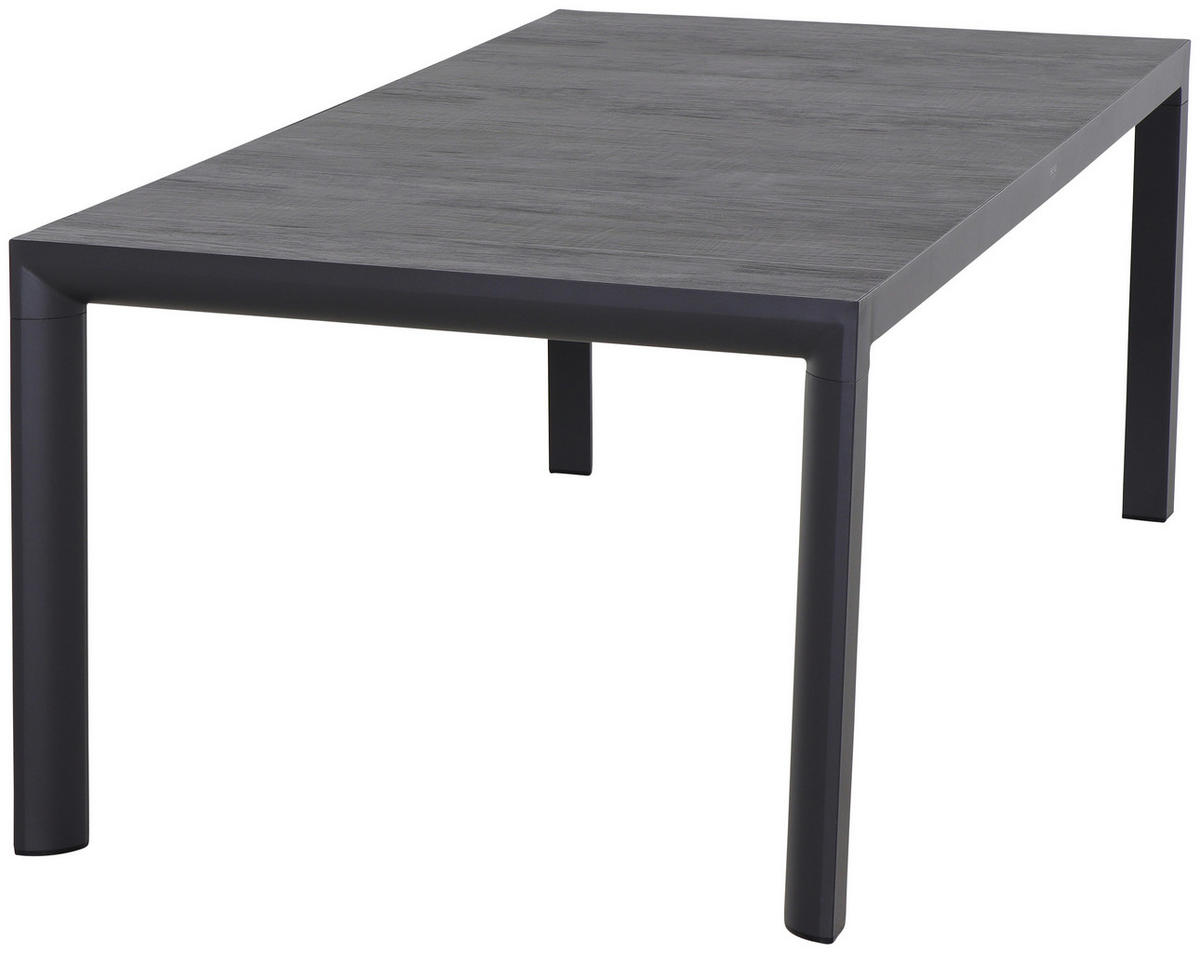 GARTENTISCH 220/100/74 cm Metall, Keramik rechteckig  - Anthrazit/Graubraun, Basics, Keramik/Metall (220/100/74cm) - Siena Garden