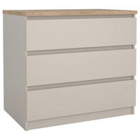 KOMMODE  in 77/70,1/50 cm  - Kaschmir/Eichefarben, Basics, Holzwerkstoff (77/70,1/50cm) - Boxxx