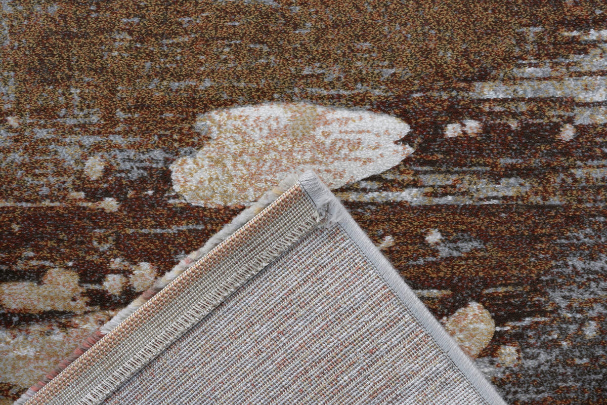 WEBTEPPICH 133/195 cm Argentum Braun, Creme, Grau  - Creme/Braun, KONVENTIONELL, Kunststoff/Textil (133/195cm) - Novel