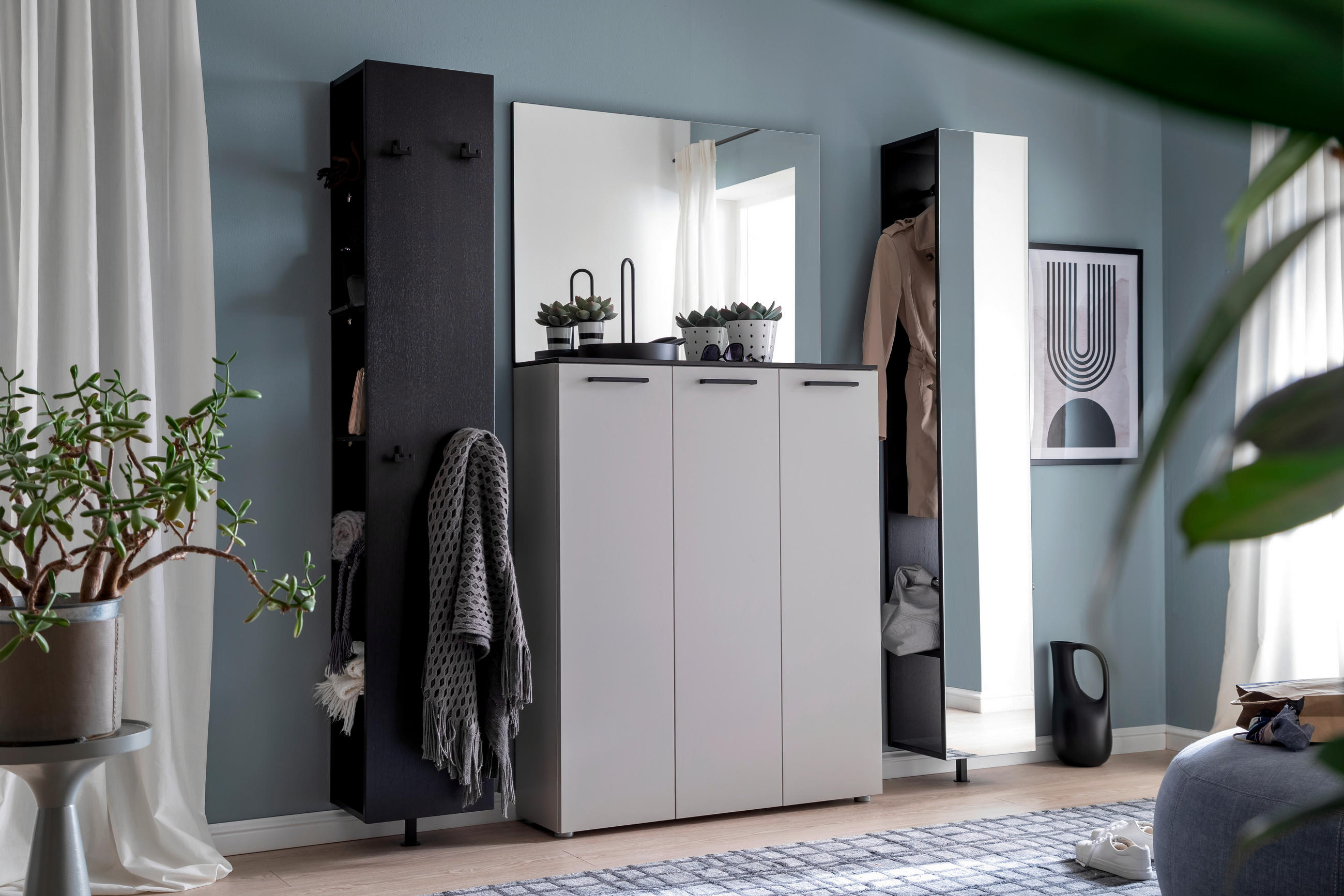 GARDEROBENPANEEL in 34/198/29 cm - Eichefarben, Design, Holzwerkstoff (34/198/29cm) - Moderano
