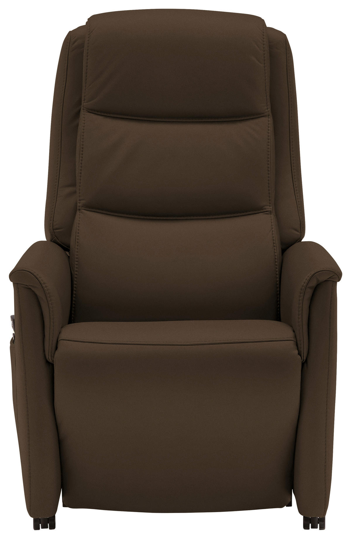 FERNSEHSESSEL Valdera  mit Relaxfunktion, Aufstehhilfe, Rücken echt Echtleder Braun  - Schwarz/Braun, KONVENTIONELL, Leder/Kunststoff (70/107/88cm) - Livetastic