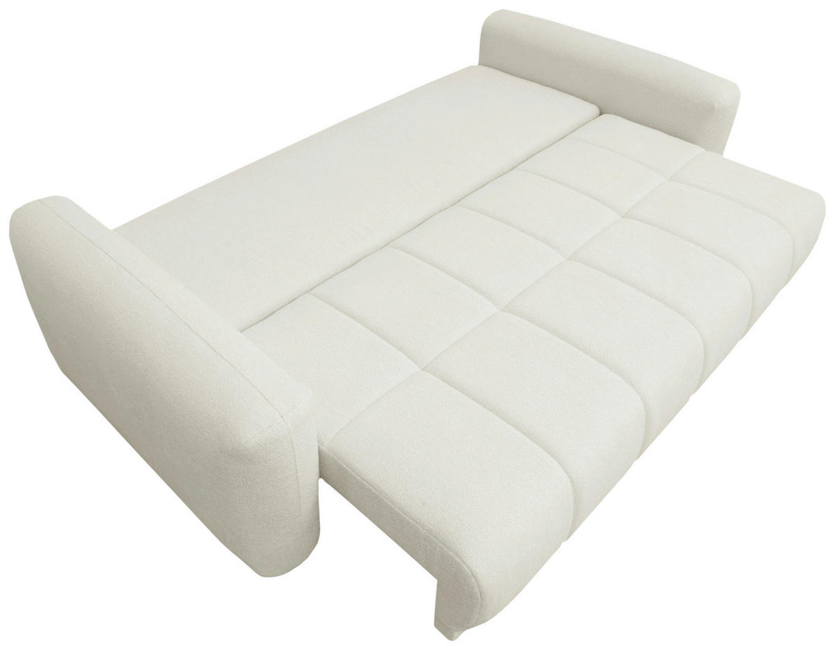 SCHLAFSOFA in Weiß  - Schwarz/Weiß, Design, Holz/Textil (245/90/117cm) - MID.YOU