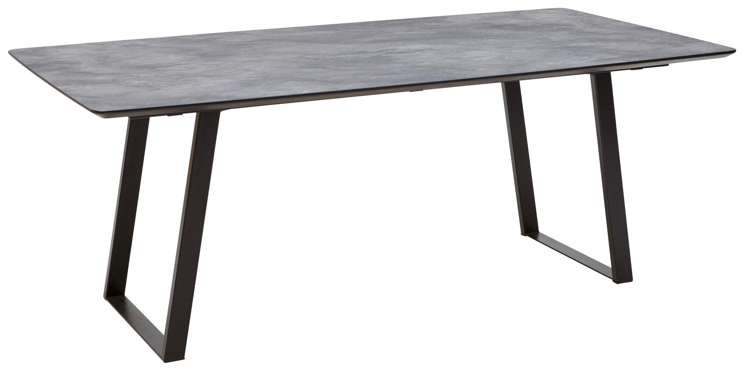 ESSTISCH in Metall, Kunststoff 140/90/76 cm   - Dunkelgrau/Schwarz, Design, Kunststoff/Metall (140/90/76cm) - Dieter Knoll