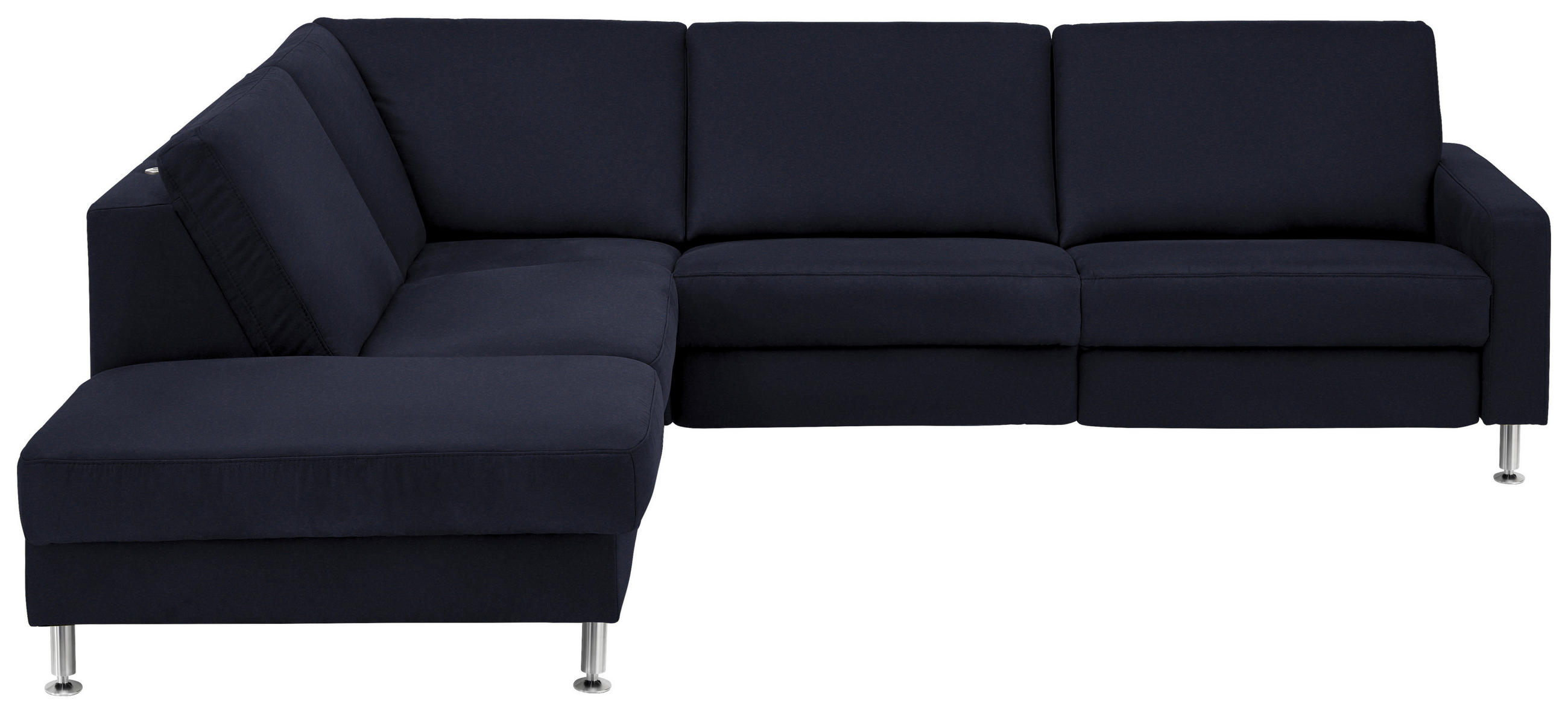 HÖRNSOFFA i blå  - aluminiumfärg/blå, Design, metall/textil (242/275cm) - Dieter Knoll