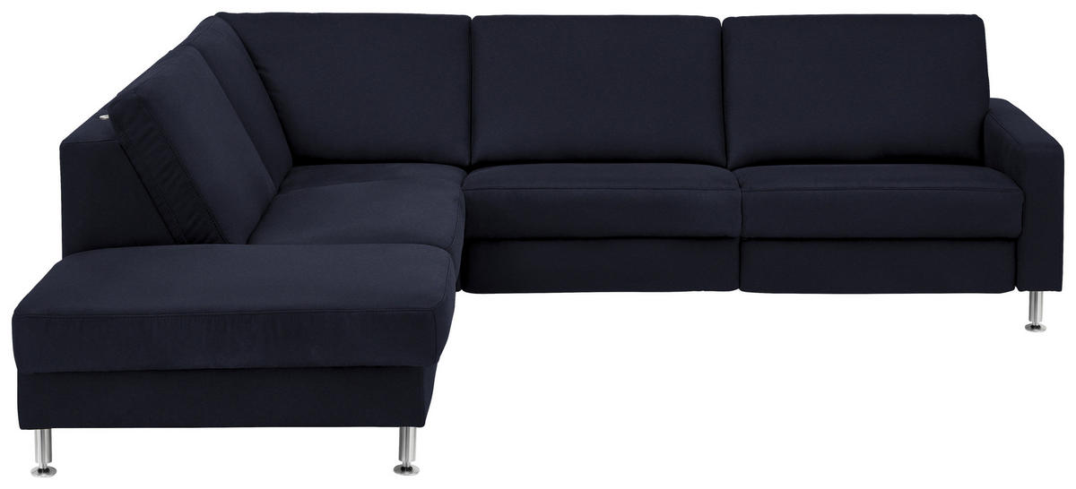 HÖRNSOFFA i blå  - aluminiumfärg/blå, Design, metall/textil (242/275cm) - Dieter Knoll