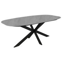 ESSTISCH in Metall, Holzwerkstoff 200/100/76 cm  - Schwarz/Grau, Design, Holzwerkstoff/Metall (200/100/76cm) - MID.YOU