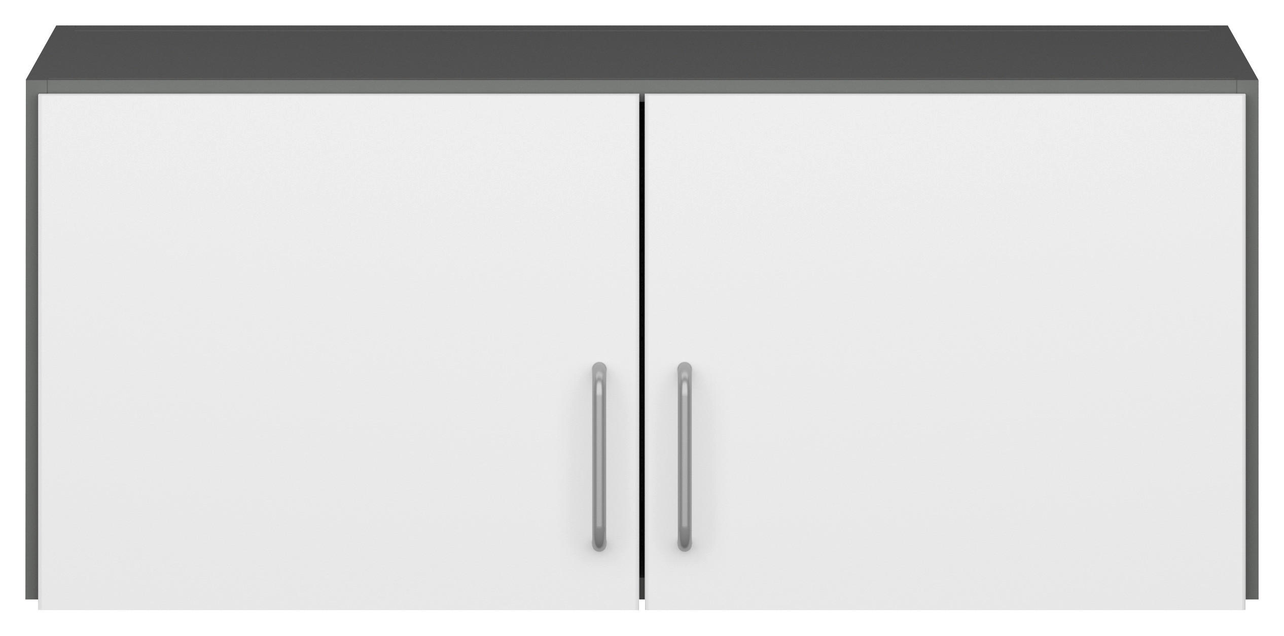 AUFSATZSCHRANK 91/39/54 cm  in  - Alufarben/Weiß, KONVENTIONELL, Holzwerkstoff/Kunststoff (91/39/54cm) - Rauch Möbel
