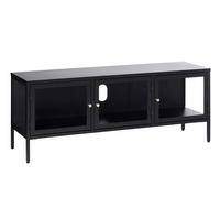 TV-ELEMENT 132/52/40 cm  - Goldfarben/Schwarz, Basics, Glas/Metall (132/52/40cm) - Livetastic
