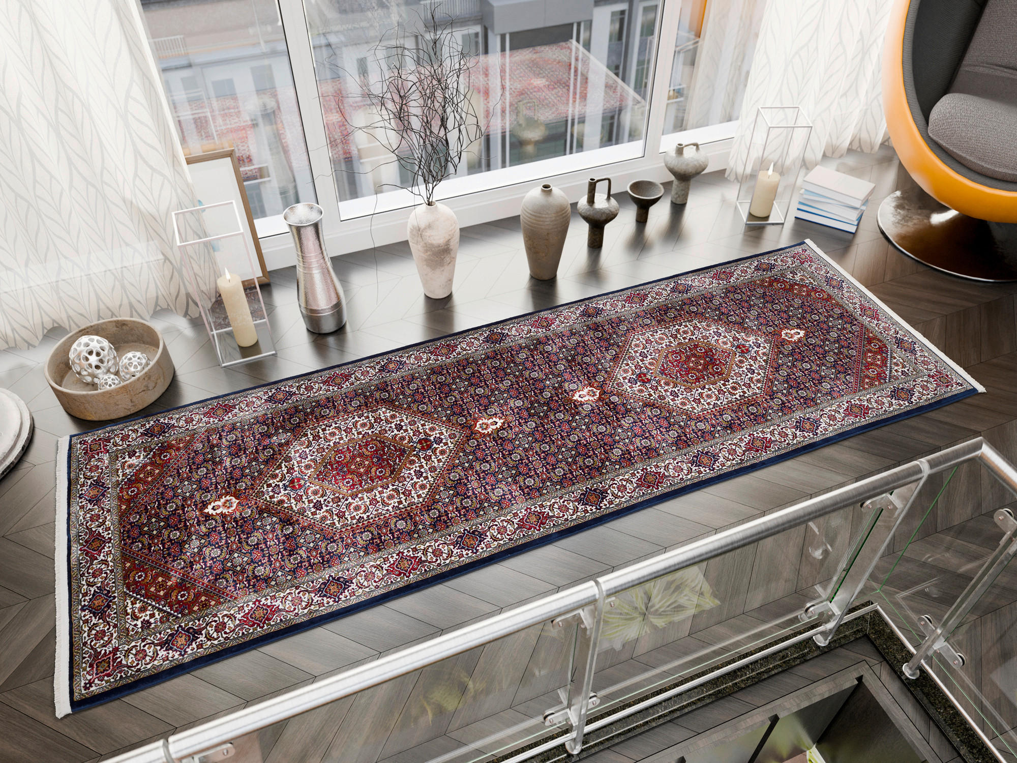 LÄUFER 80/200 cm Mithras Bidjar  - Blau, LIFESTYLE, Textil (80/200cm) - Novel