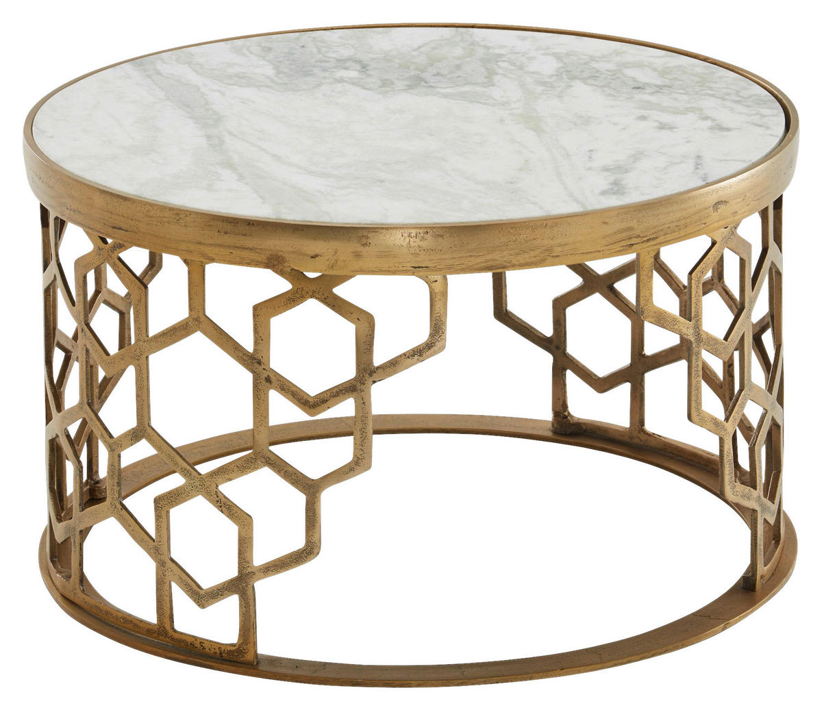 SOFFBORD i metall 60/60/36 cm  - guldfärgad, Design, metall/sten (60/60/36cm) - MID.YOU