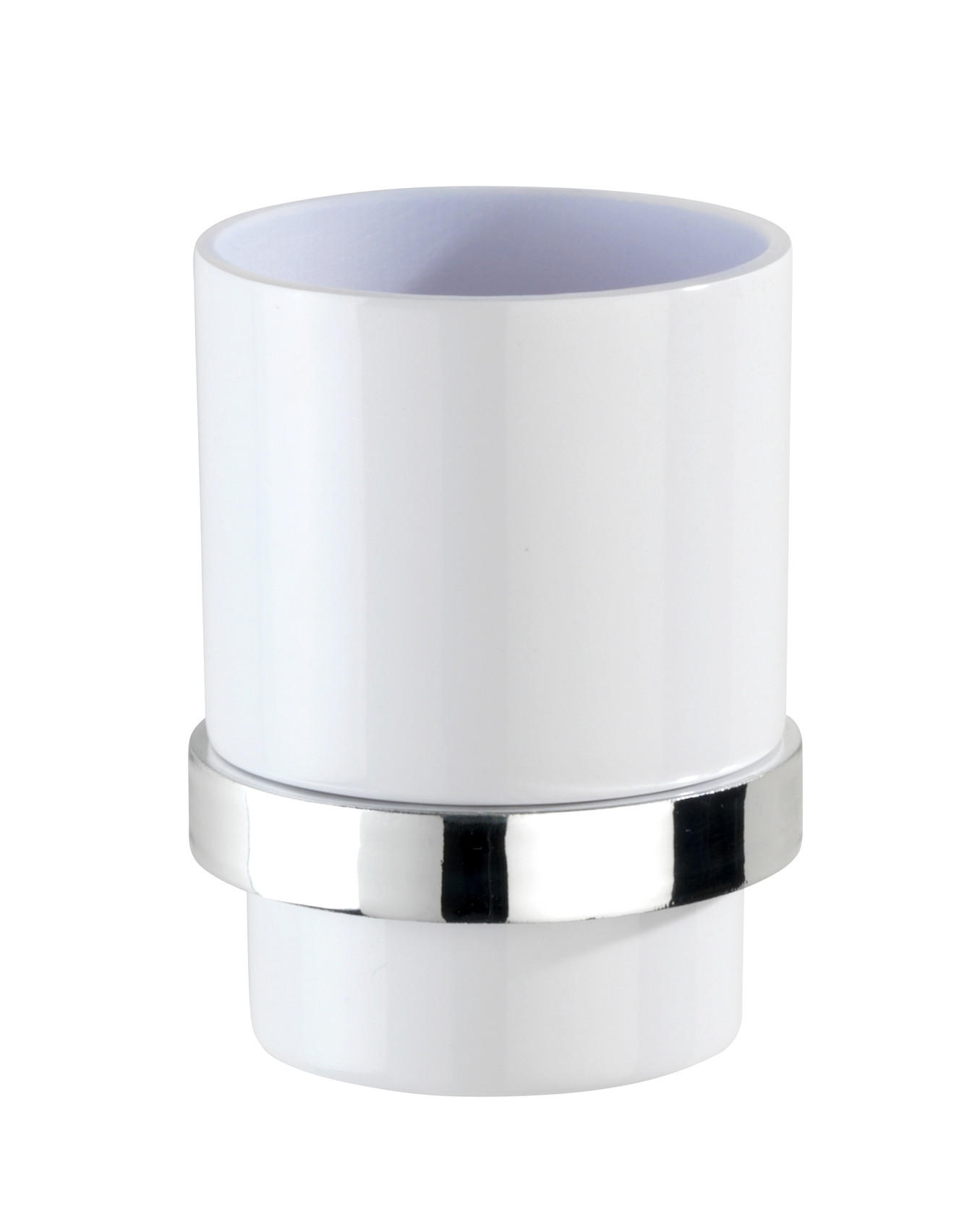 TANDBORSTGLAS metall, plast  - vit/silver, Design, metall/plast (7,8/22/18cm)