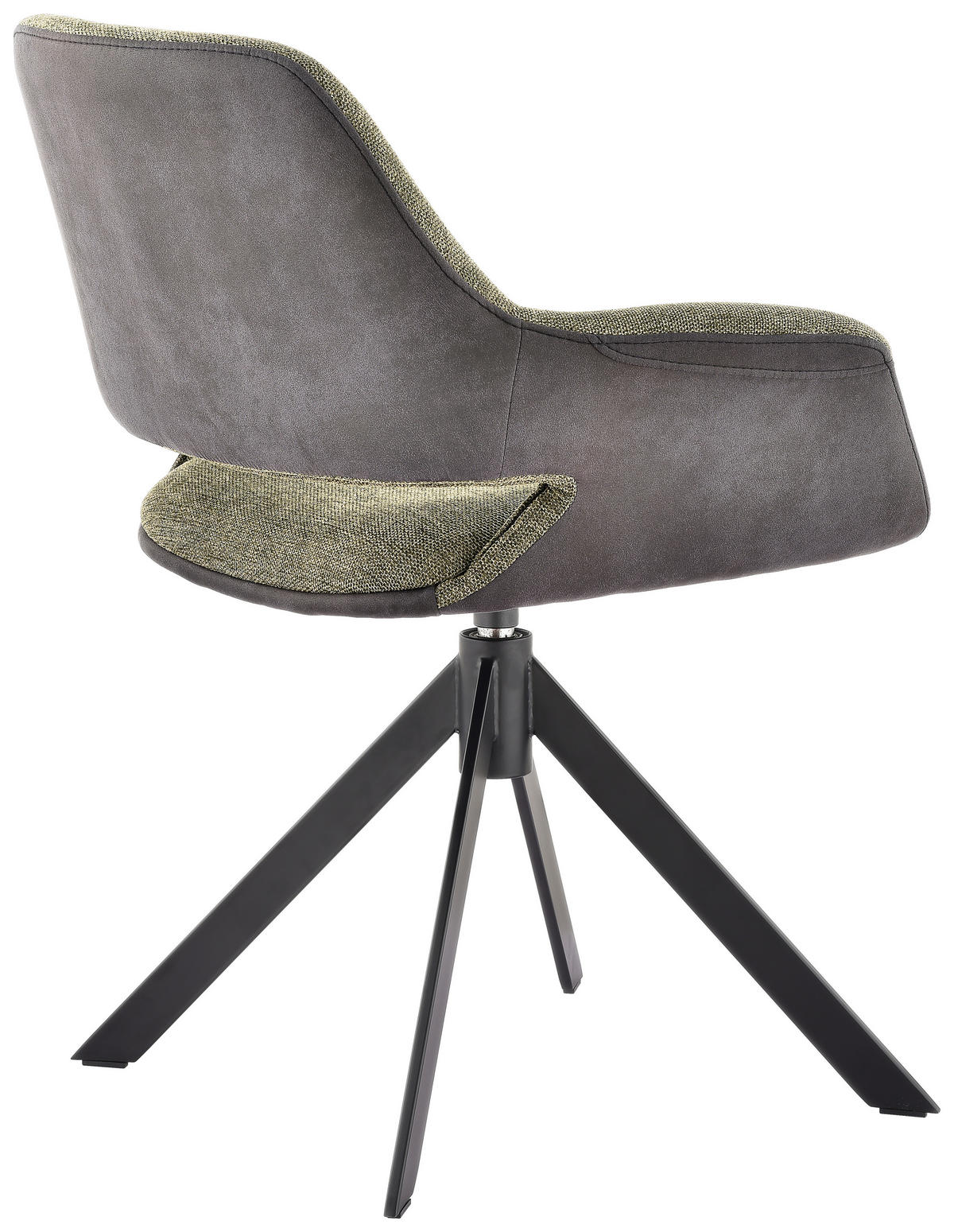 CHAISE ACCOUDOIRS  in Eisen Mikrofaser, Leinenoptik  - Dunkelgrau/Schwarz, Design, Textil/Metall (66/83,5/62,5cm) - Novel