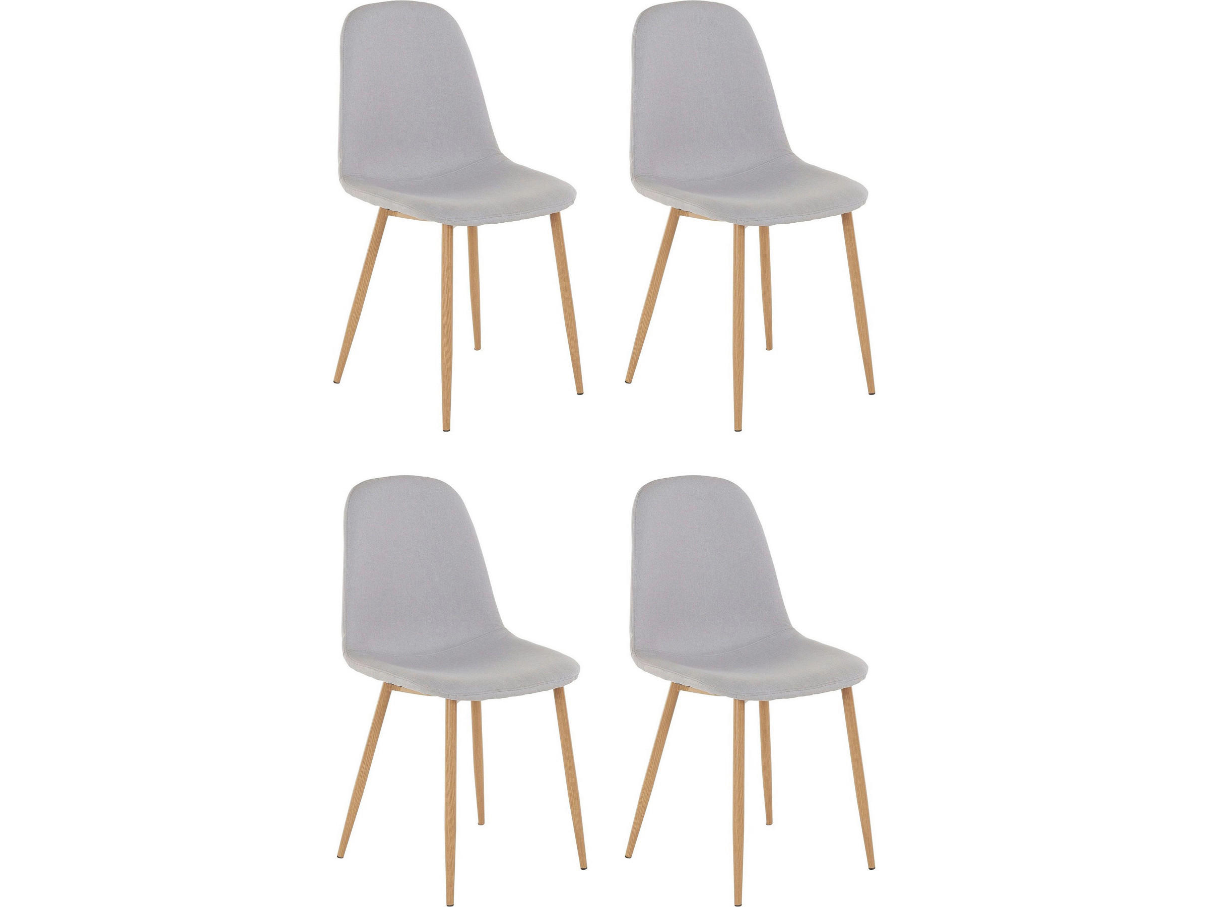 Mid.you Stuhl-Set Miller Hellgrau 44x87x52 cm