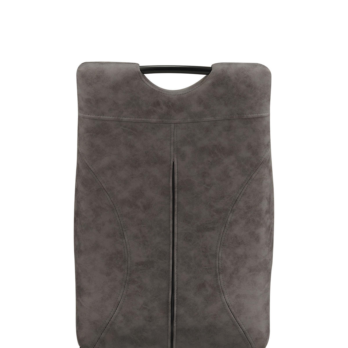 SCHWINGSTUHL  in Eisen Mikrofaser  - Schwarz/Grau, Design, Textil/Metall (43/97/57cm) - Xora
