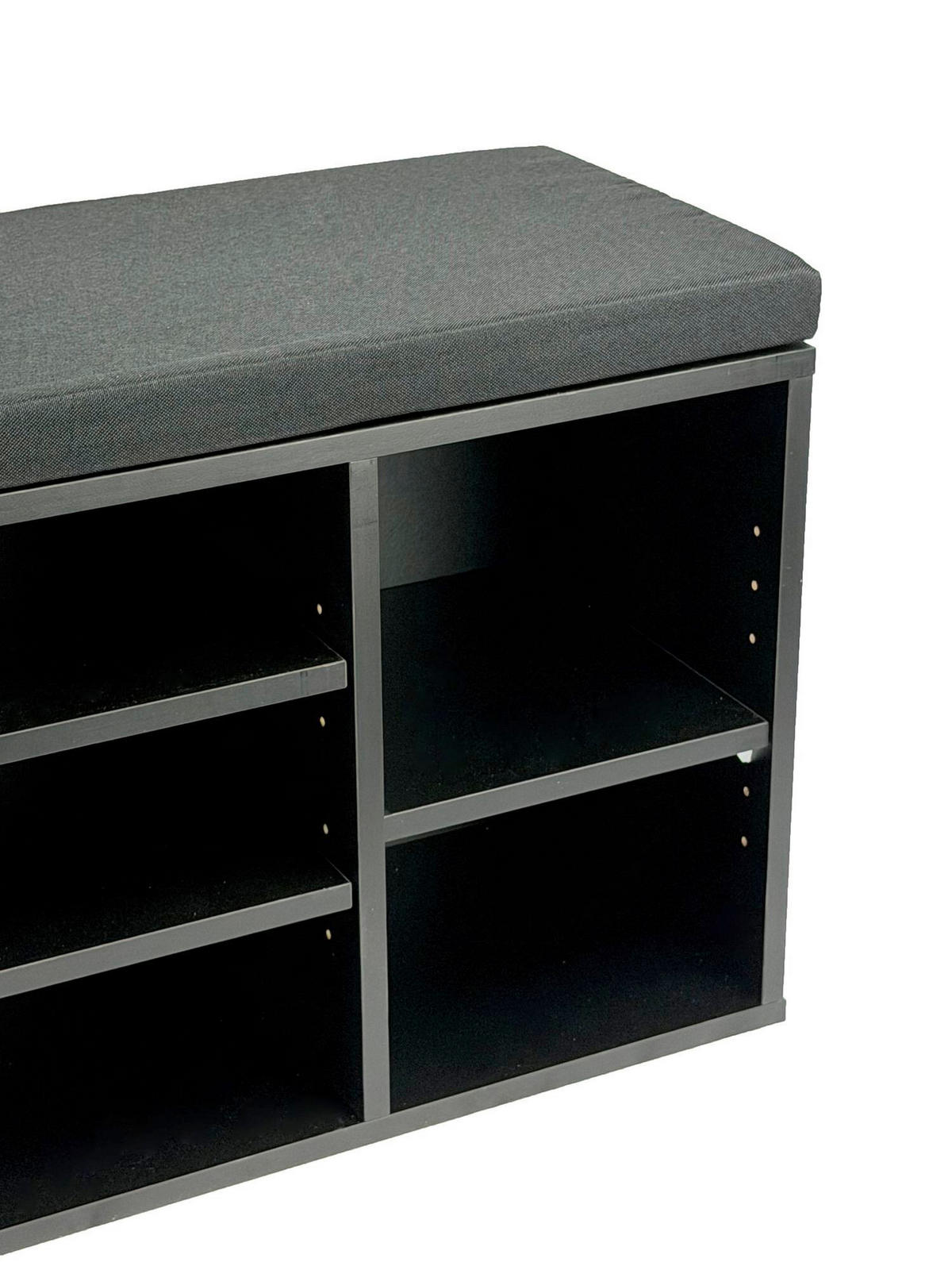 LAVICA NA TOPÁNKY, čierna, 100/45/30 cm - čierna, Design, kompozitné drevo/textil (100/45/30cm) - Livetastic