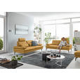 3-SITZER-SOFA in Leder Gelb  - Gelb/Schwarz, Design, Leder/Metall (222/86/104cm) - Dieter Knoll
