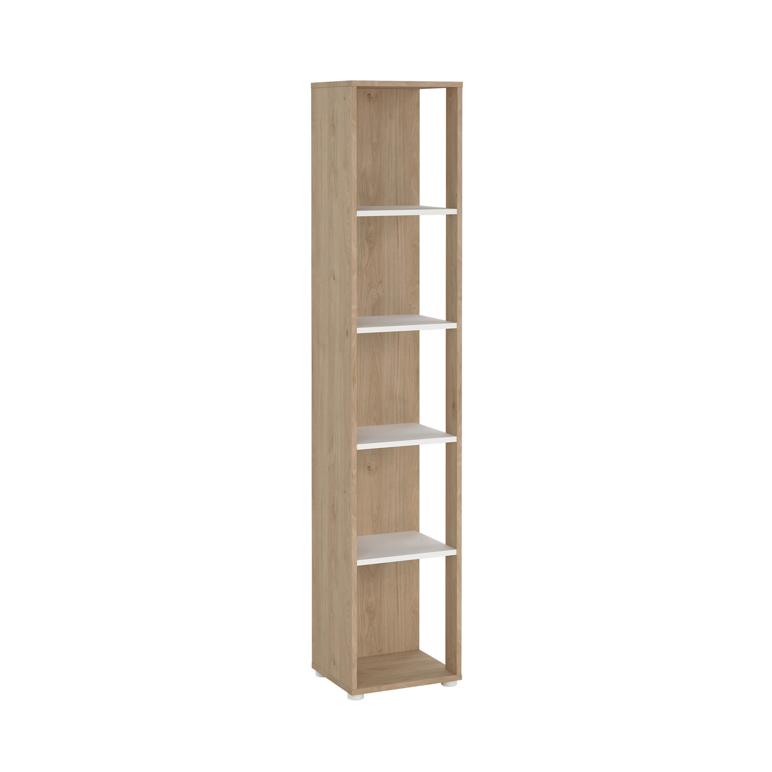 REGAL Weiß, Eichefarben  - Eichefarben/Weiß, MODERN, Holzwerkstoff (40,8/204,7/34,3cm) - MID.YOU