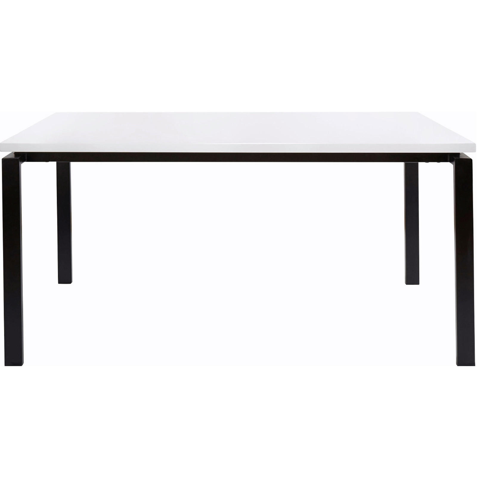 ESSTISCH in Metall, Holzwerkstoff 160/90/75 cm   - Schwarz/Weiß, Design, Holzwerkstoff/Metall (160/90/75cm) - MID.YOU