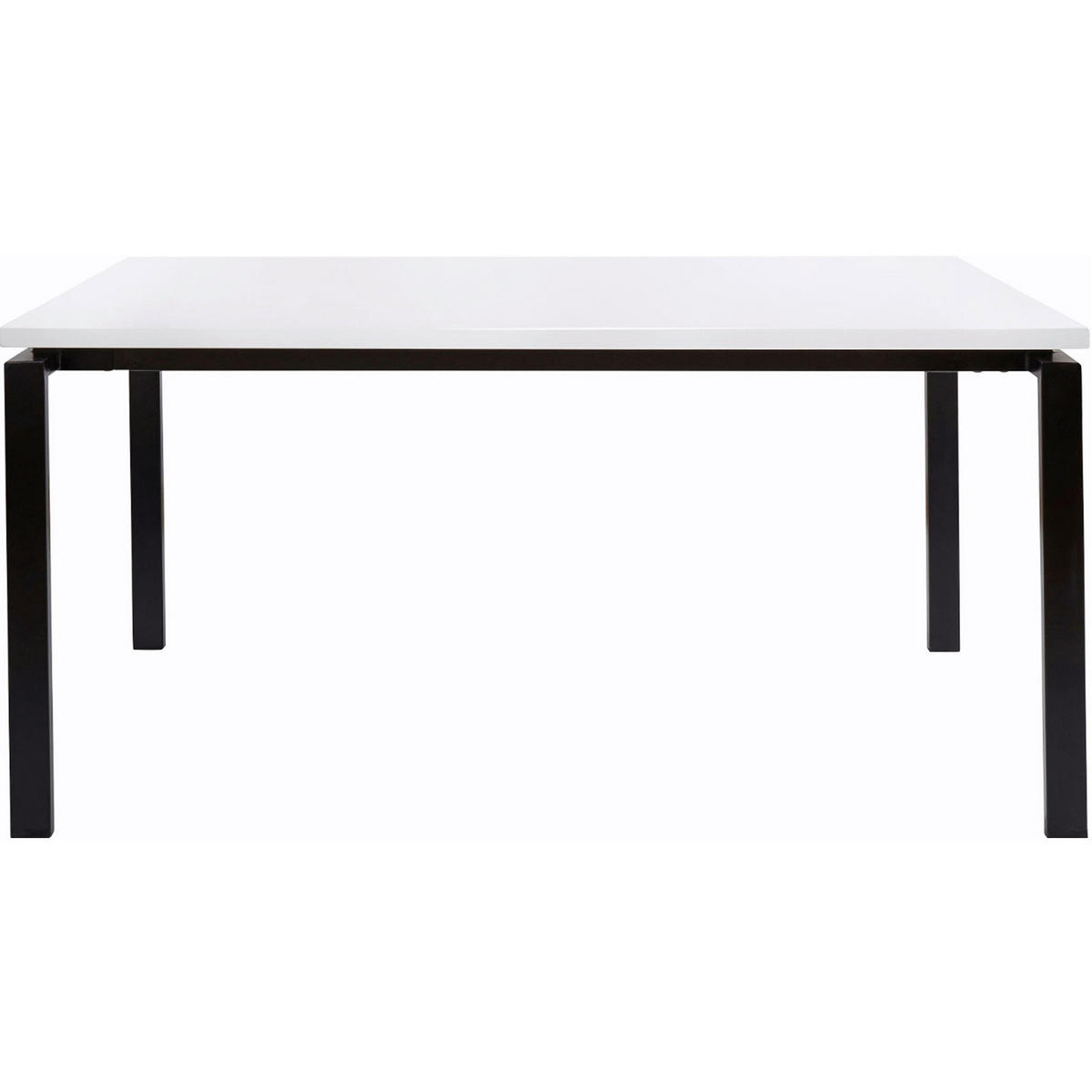 ESSTISCH in Metall, Holzwerkstoff 160/90/75 cm   - Schwarz/Weiß, Design, Holzwerkstoff/Metall (160/90/75cm) - MID.YOU