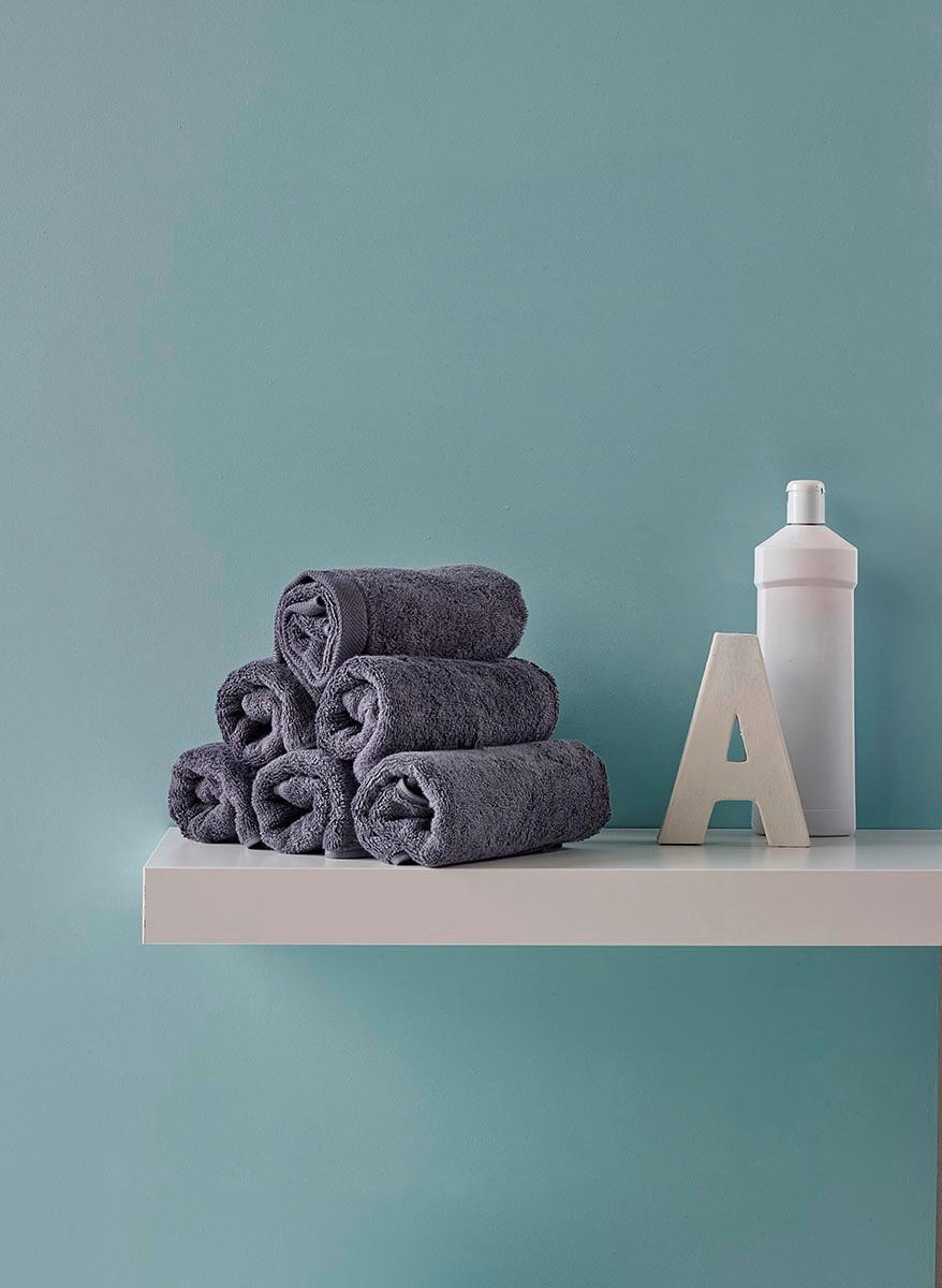 Thumbnail - Aquanova Gästetuch London, Graphit, Textil, 3-teilig, Uni, 30x50 cm, saugfähig, hochwertige Qualität, Badtextilien, Gäst...