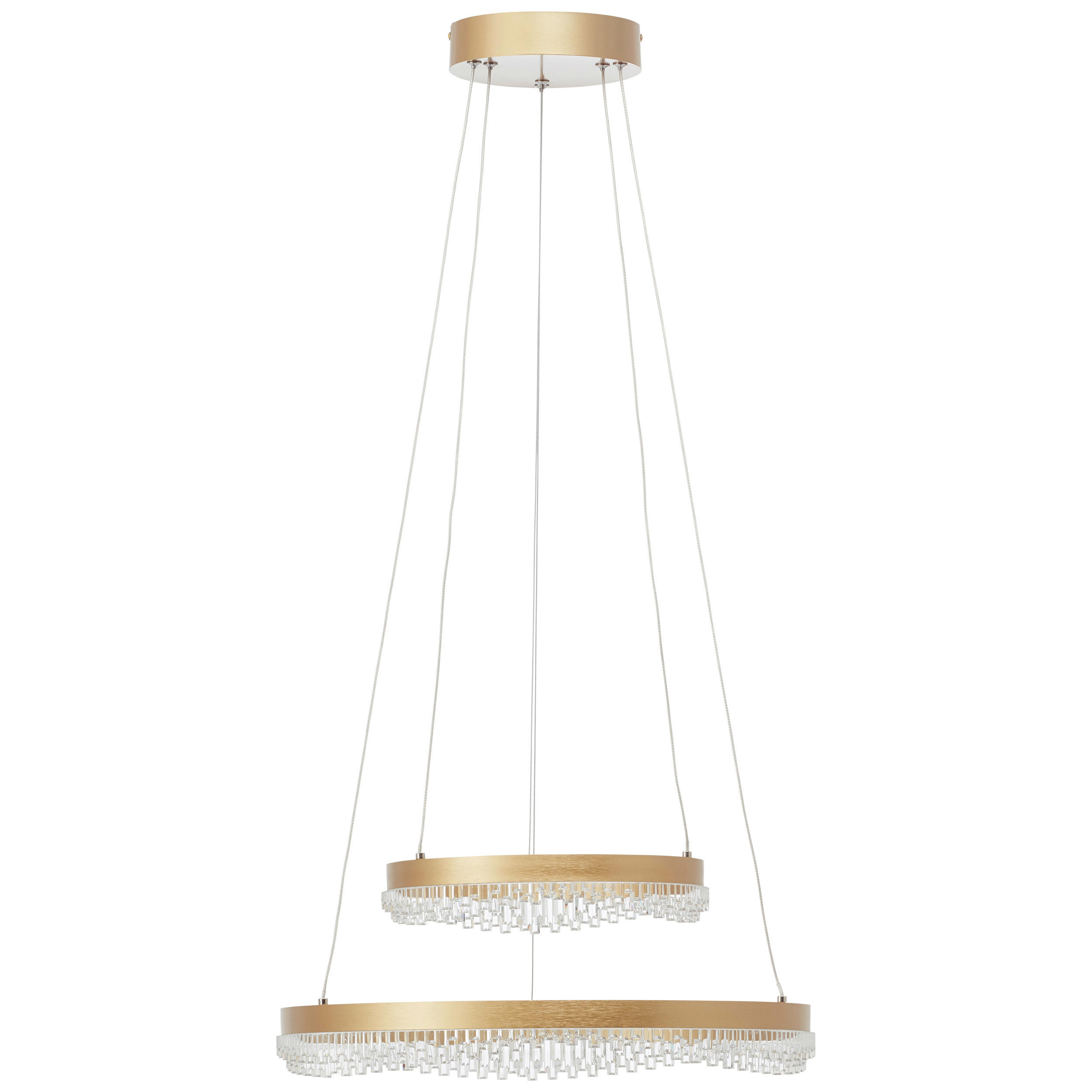 LED-HÄNGELEUCHTE 50/150 cm  - Goldfarben, Design, Kunststoff/Metall (50/150cm) - Brilliant