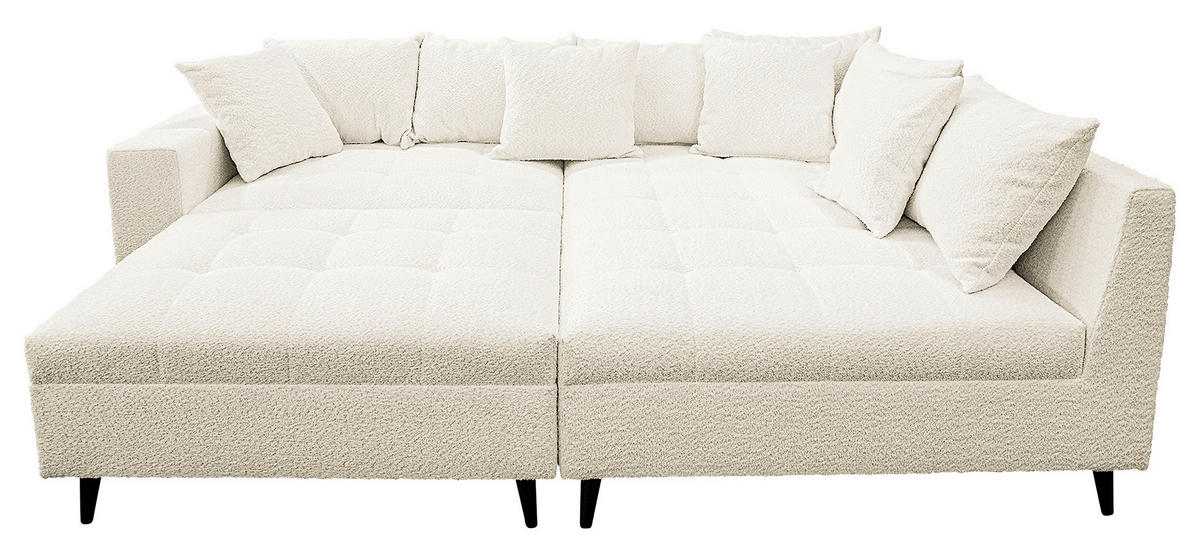 ROHOVÁ SEDACIA SÚPRAVA, textil, biela - čierna/biela, Design, drevo/textil (247/174cm) - MID.YOU