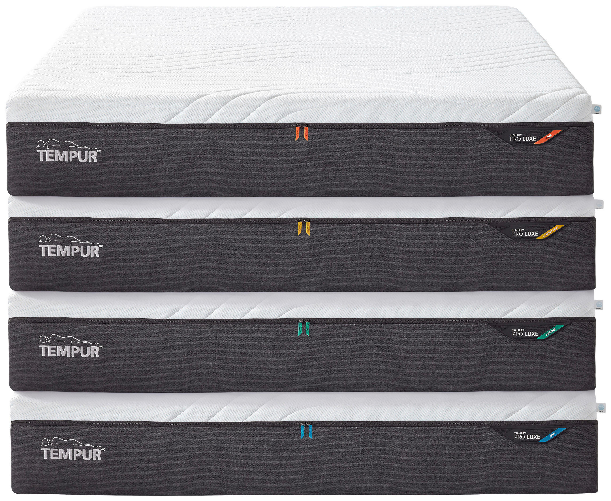 MATRATZE FIRM Pro Luxe® Coolquilt 180/200 cm Höhe ca. 32 cm  - Weiß, Basics, Textil (180/200cm) - Tempur
