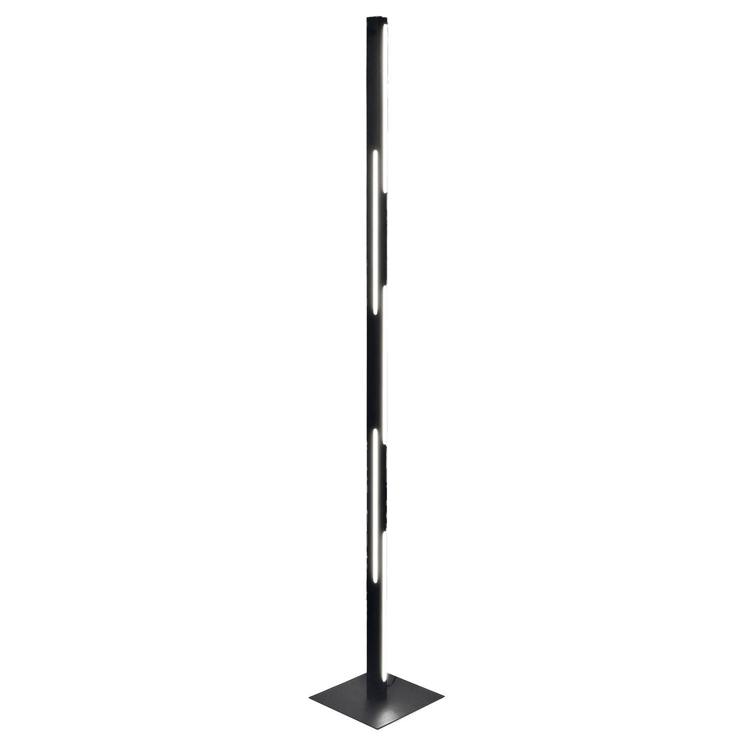 PODNA LED LAMPA  - crna, Dizajnerski, metal (26/24/165cm)