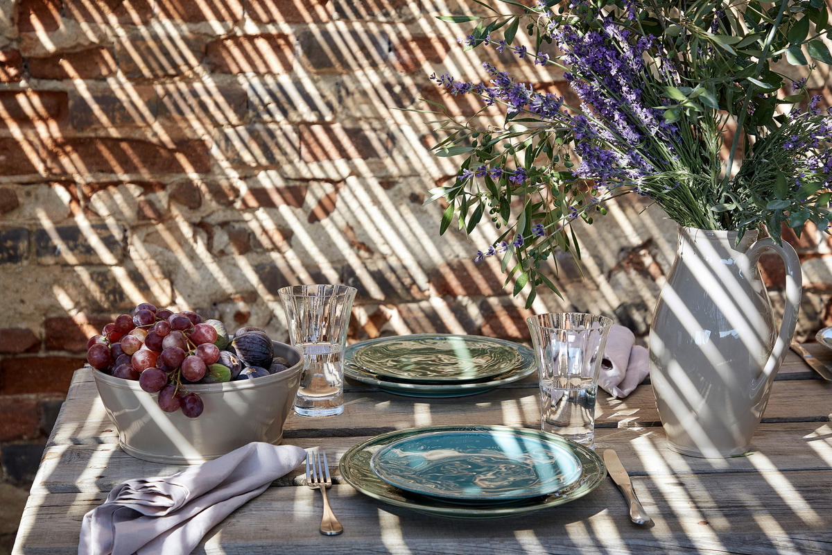 KOMBISERVICE Dunkelgrün FONTANA 5-teilig 1 Personen  - Dunkelgrün, Basics, Keramik - Costa Nova