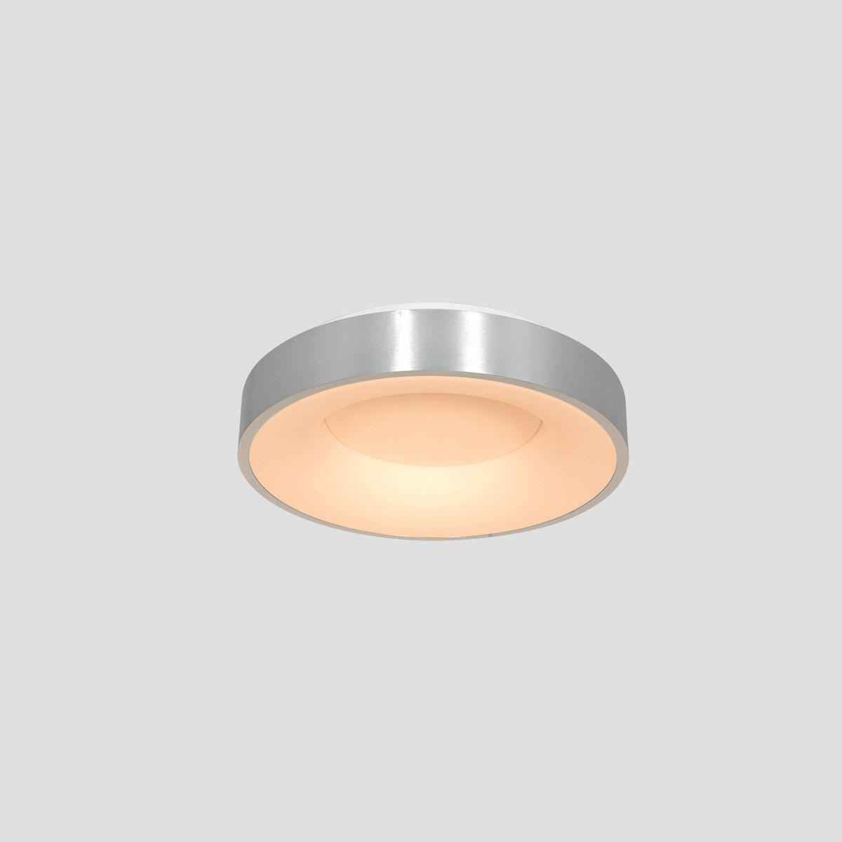 LED-DECKENLEUCHTE Ringlede 30/9 cm   - Silberfarben, KONVENTIONELL, Kunststoff/Metall (30/9cm)