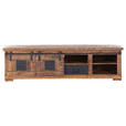 LOWBOARD in 180/50/45 cm - Schwarz/Naturfarben, LIFESTYLE, Holz/Metall (180/50/45cm) - Landscape