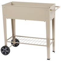 BLUMENKASTEN - Grau, Lifestyle, Kunststoff/Metall (88/44/80cm)