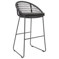 GARTEN-BARHOCKER Anthrazit, Grau  - Anthrazit/Grau, Design, Textil/Metall (54,5/103/51,5cm)