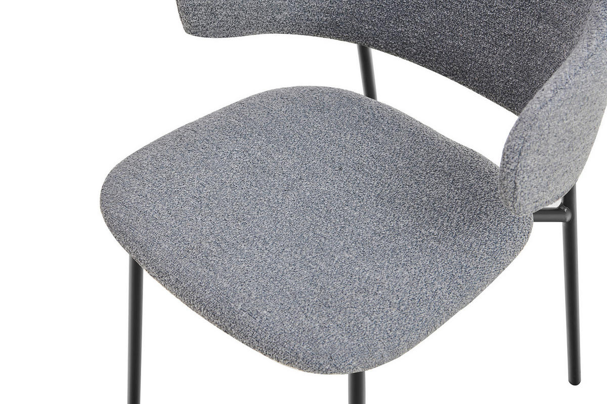 SADA STOLIČIEK S PODRÚČKAMI 2 kus - čierna/tmavosivá, Modern, kov/textil (54/83/59cm) - Livetastic
