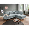 ECKSOFA in Cord Hellblau  - Naturfarben/Hellblau, Modern, Holz/Textil (230/200cm) - Livetastic