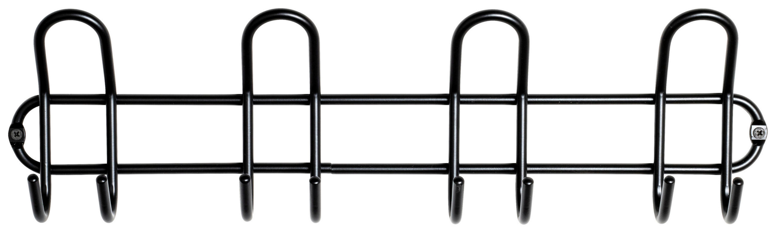 HAKENLEISTE  in Schwarz  - Schwarz, Design, Metall (55/15/7cm)