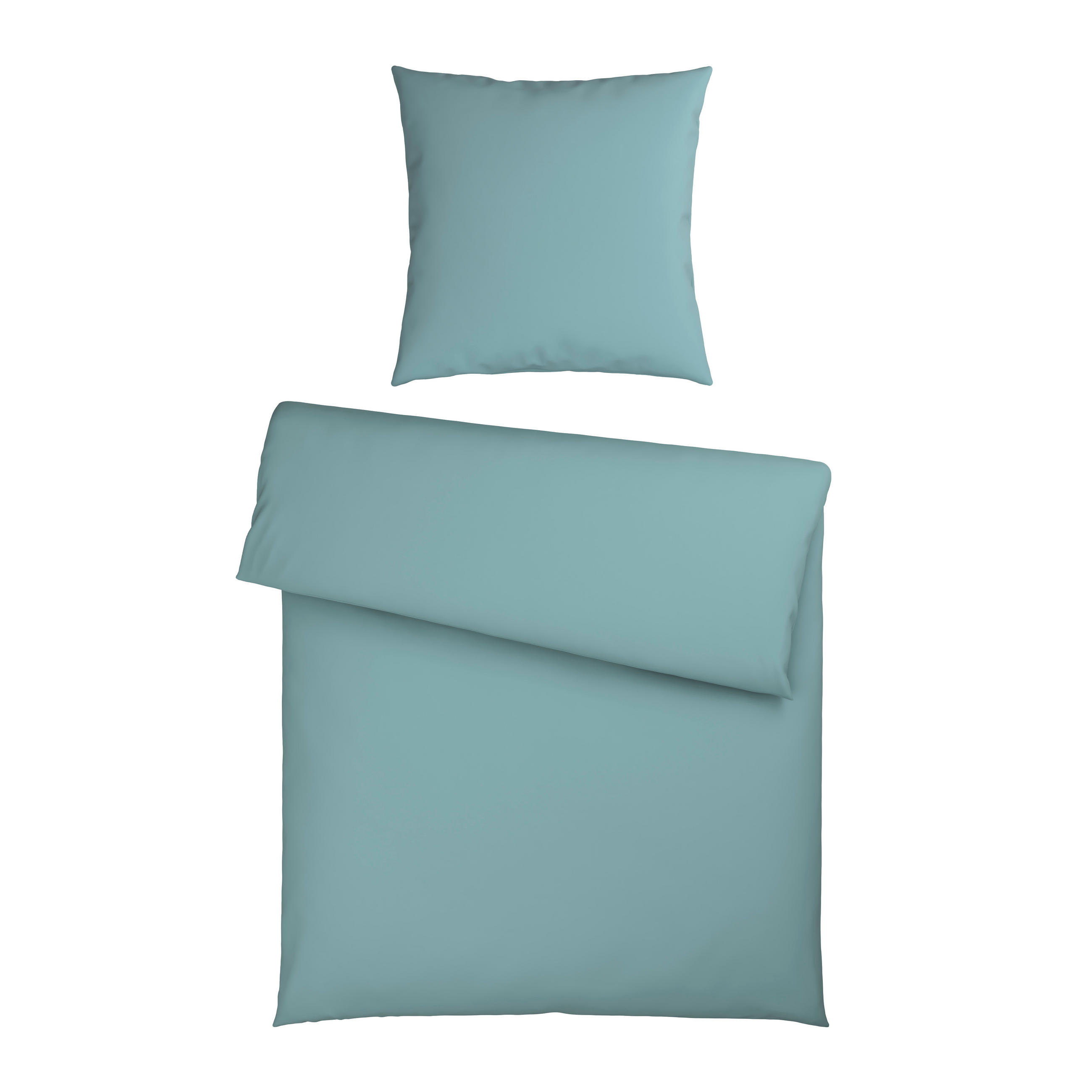 BETTWÄSCHE 2-teilig Kyoto Flachgewebe 135/200 cm  - Hellblau, Basics, Textil (135/200cm) - Bio:Vio