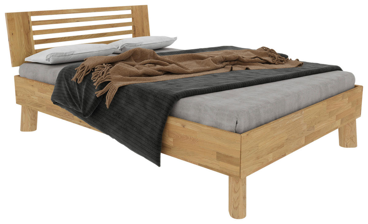 BETT - Wildeiche/Naturfarben, MODERN, Holz (140/200cm) - MID.YOU