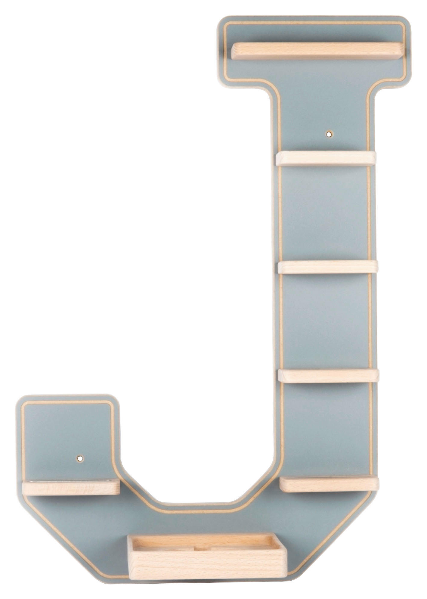 KINDERREGAL  - Grau, Modern, Holzwerkstoff (37/54/19cm) - MID.YOU