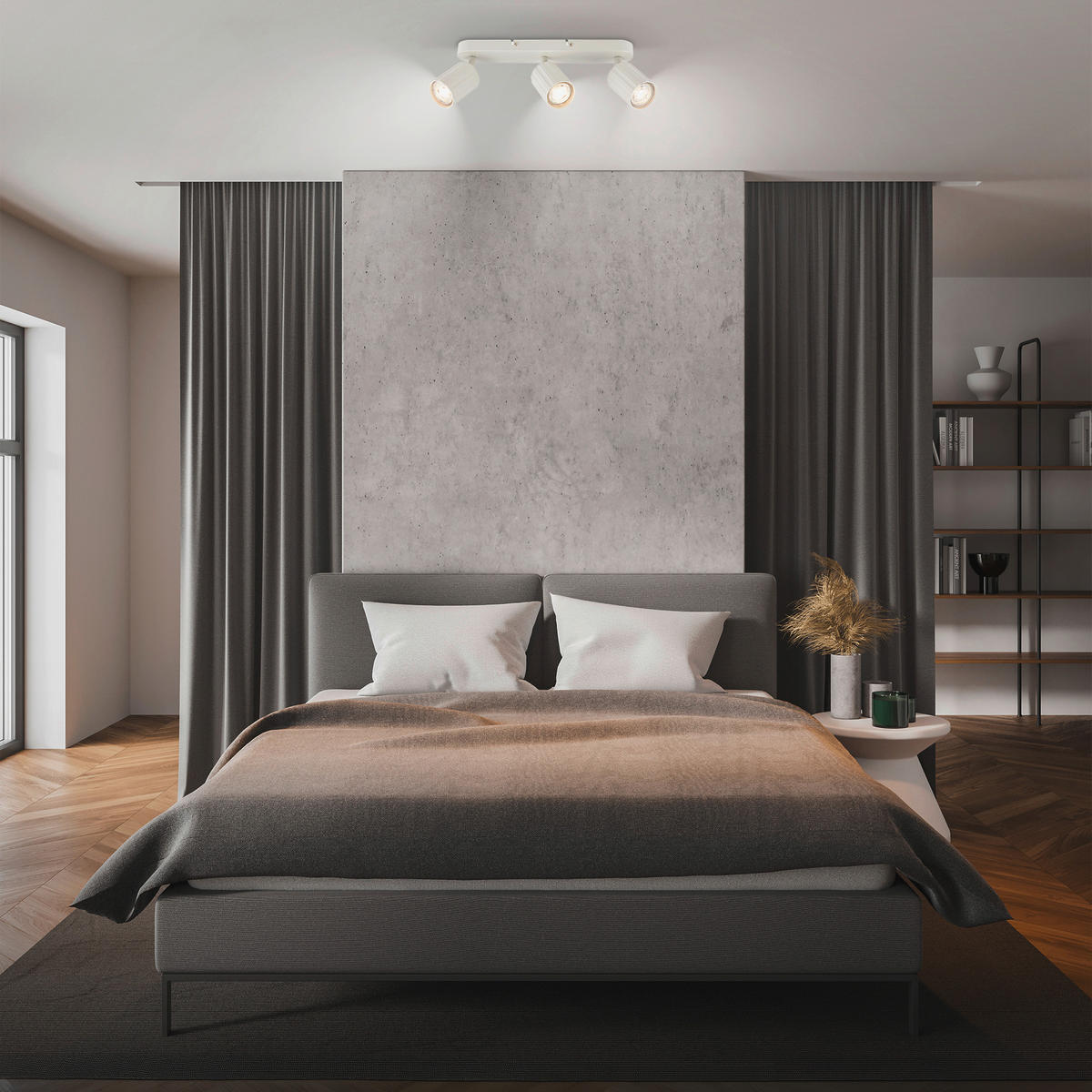 STRAHLER 32,5/8,5/8,5 cm   - Weiß, Design, Kunststoff/Metall (32,5/8,5/8,5cm) - Briloner