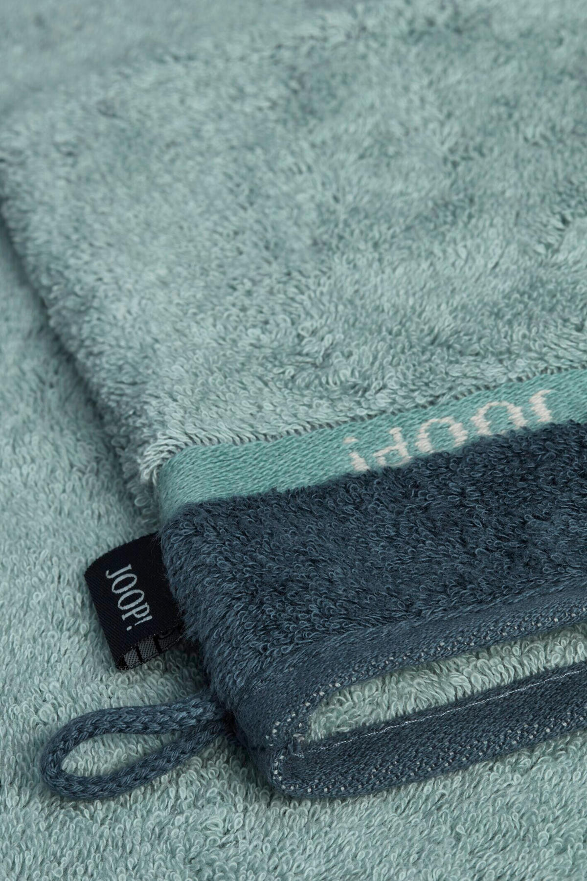 WASCHLAPPEN LINES LOGOGRAM Jadegrün  - Jadegrün, Basics, Textil (16/22cm) - Joop!