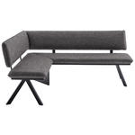 ECKBANK 140/180 cm  in Grau, Schwarz  - Schwarz/Grau, MODERN, Textil/Metall (140/180cm) - Cantus